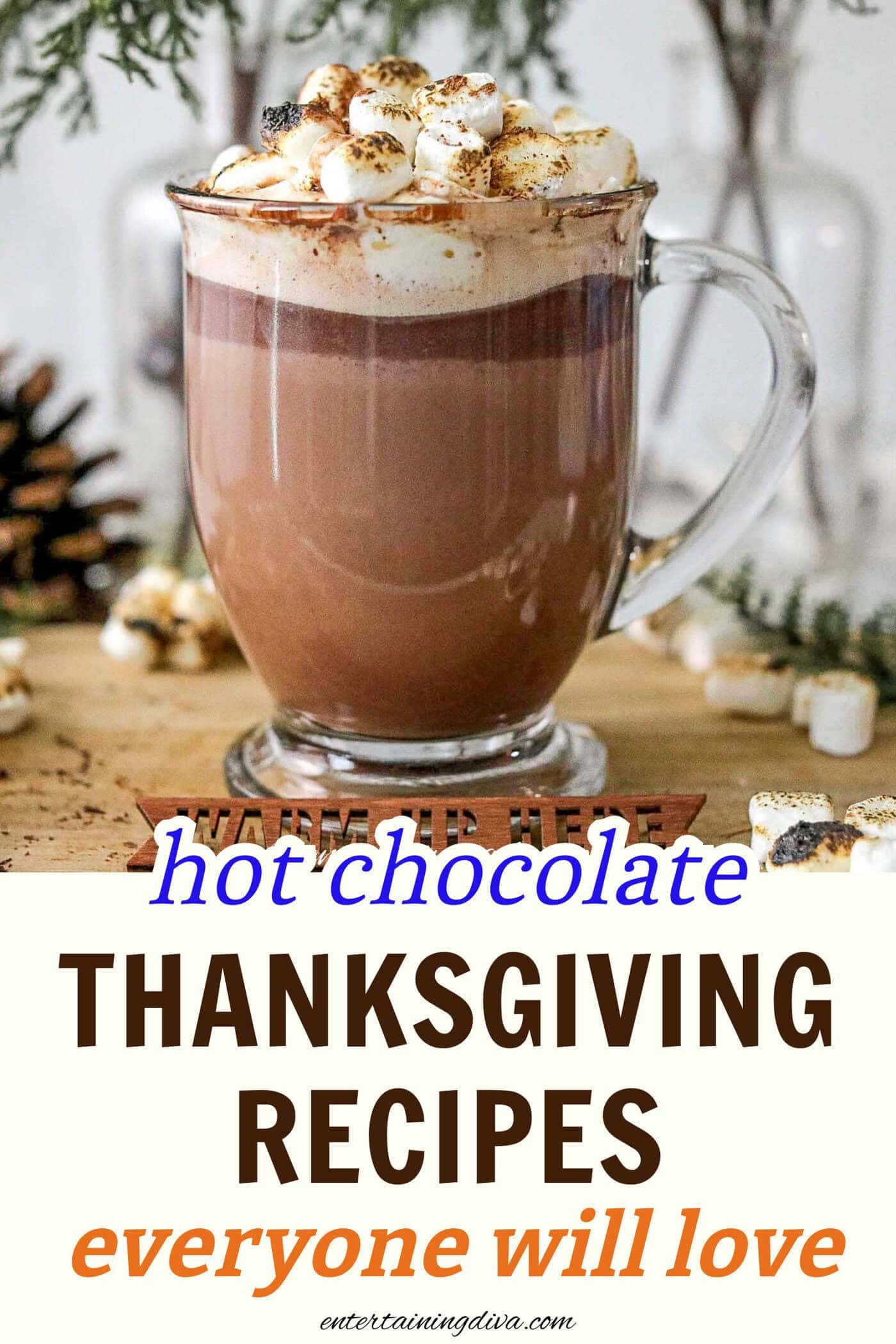 hot chocolate with marshmallows and whipped cream