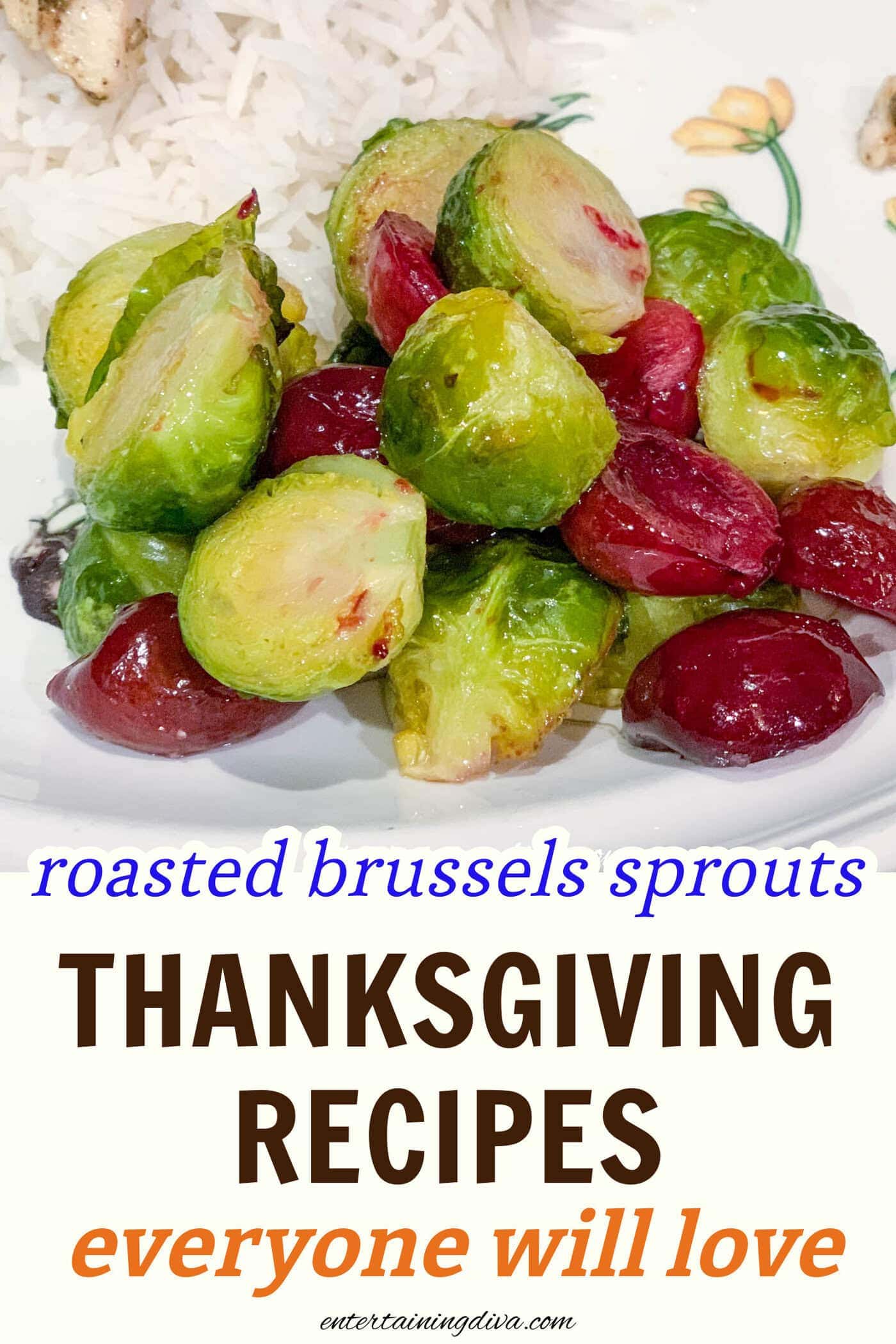 red and green brussel sprouts with cherries
