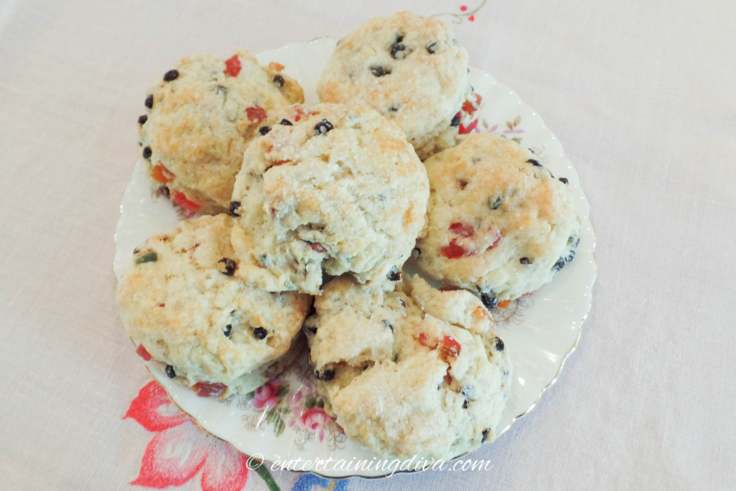 Traditional English buttermilk scones on a plate