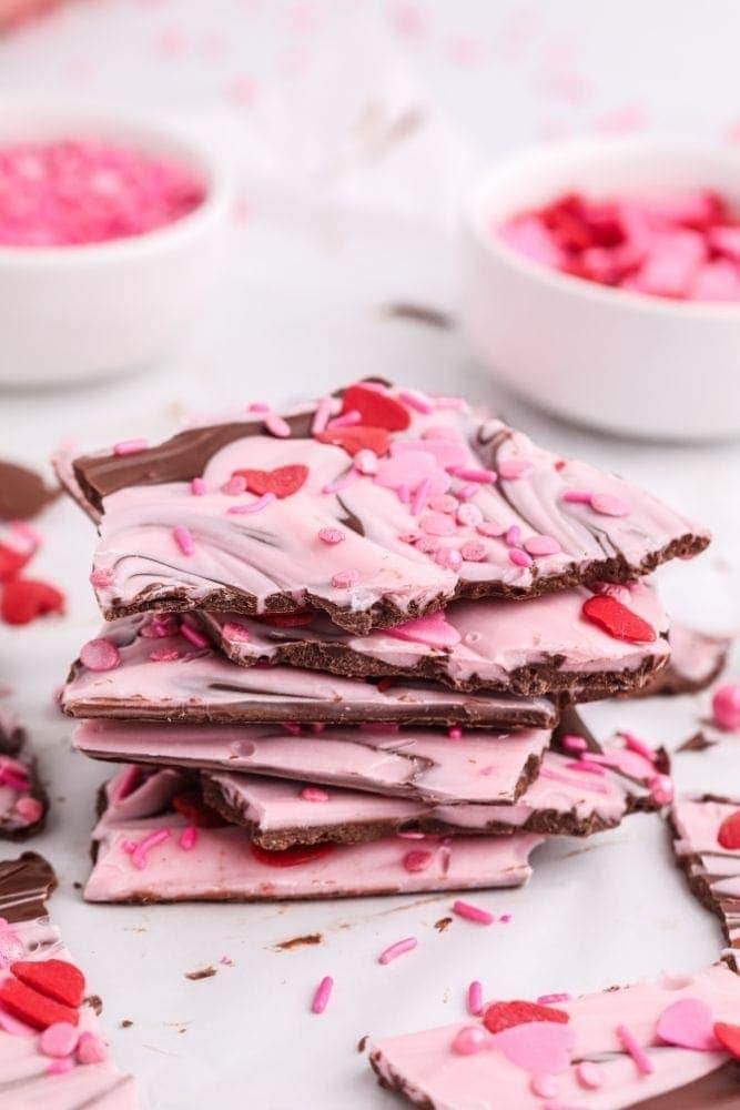 valentine's day chocolate bark