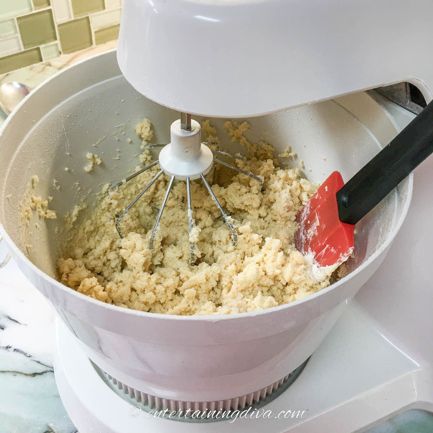 cookie dough in a mixing bowl