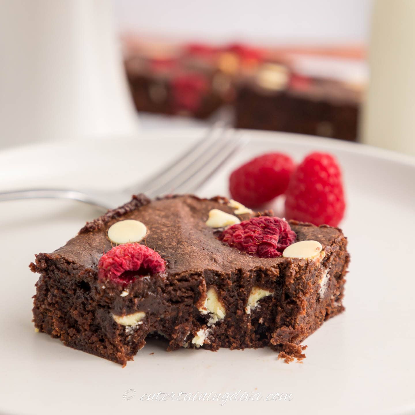 White Chocolate Raspberry Brownies