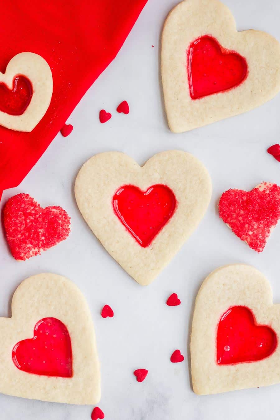 stained glass heart cookies