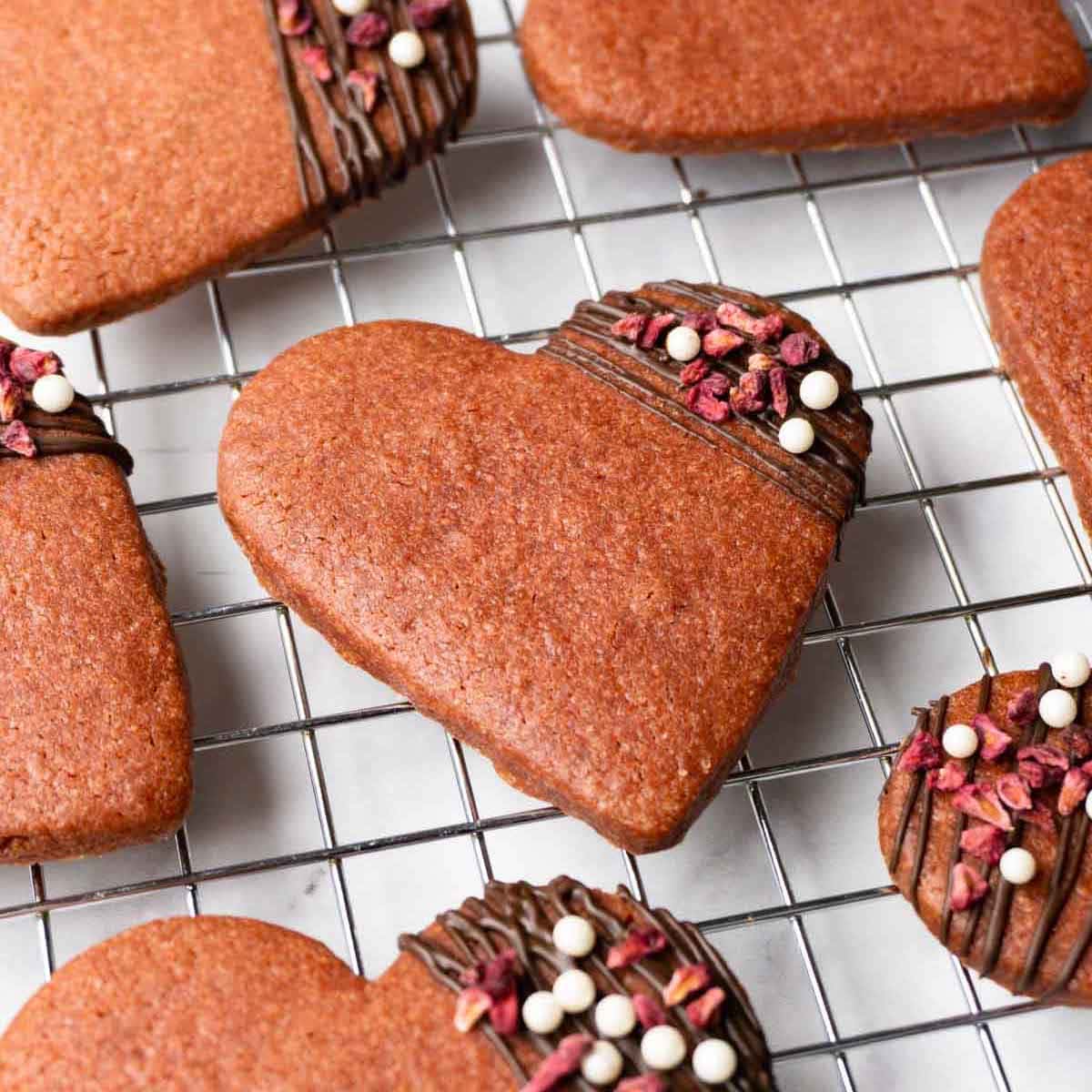 Chocolate Valentine cookies