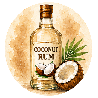 watercolor coconut bottle