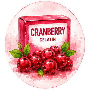 cranberry gelatin box illustration