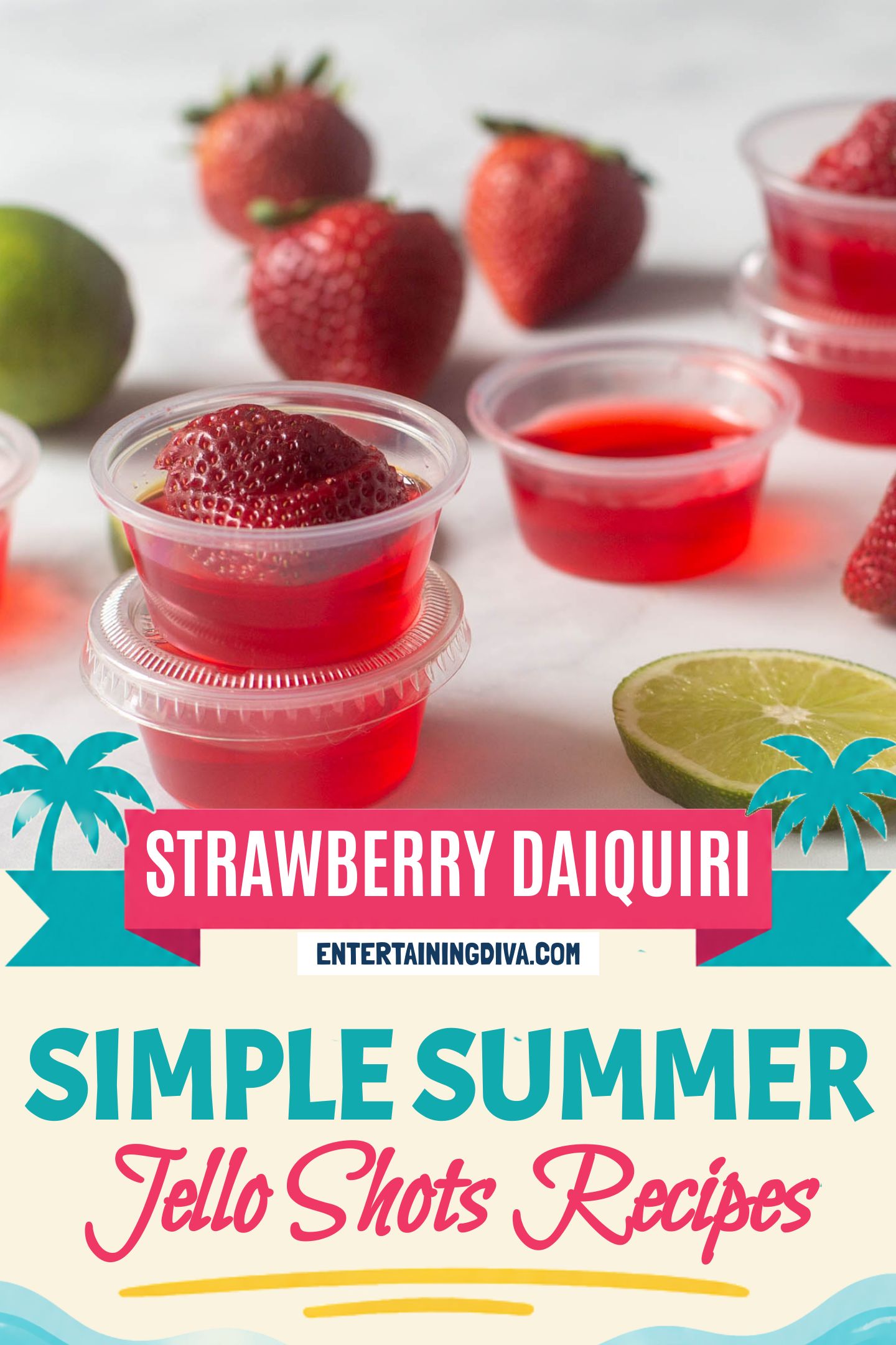 strawberry daiquiri jello shots