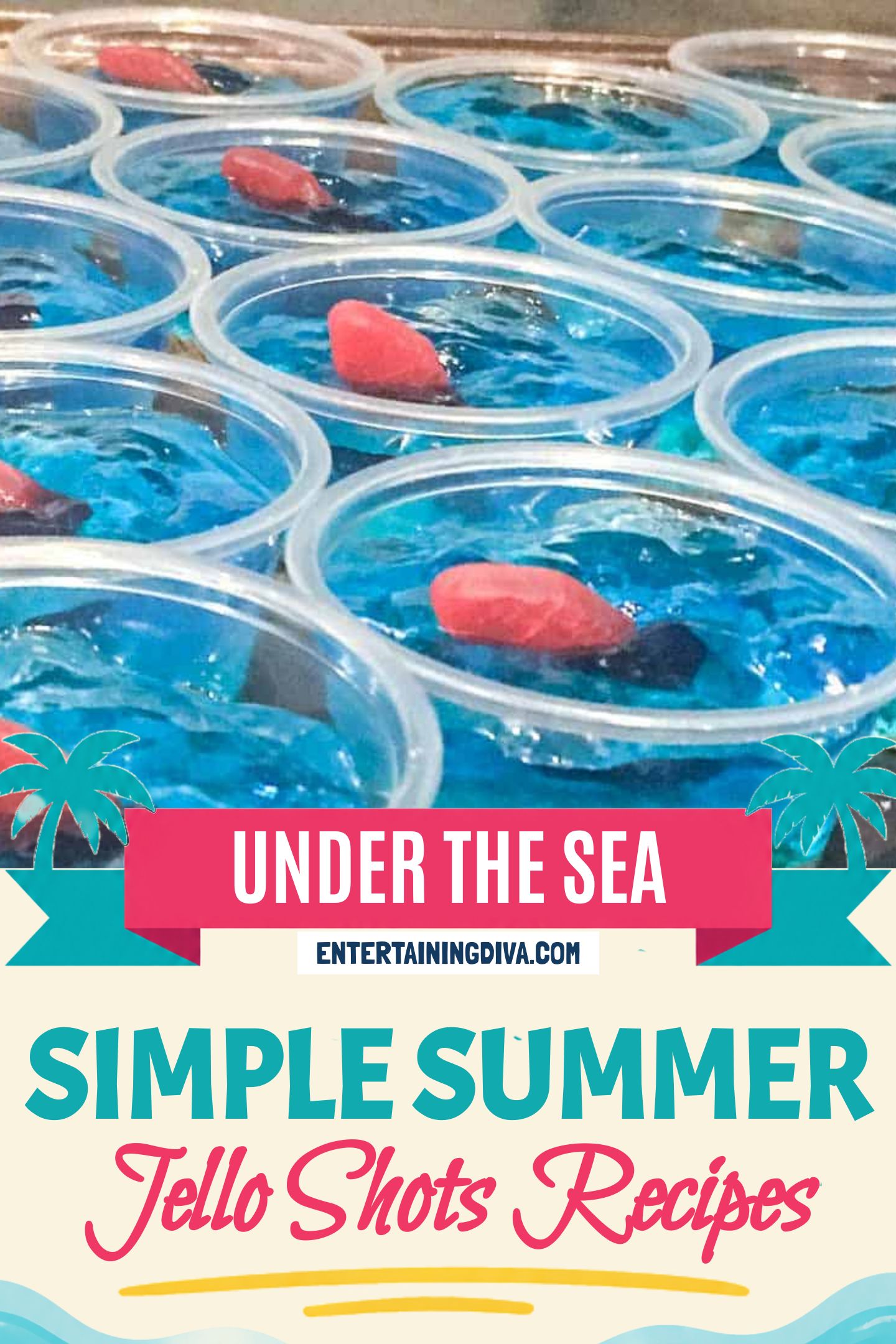 under the sea jello shots with swedish fish