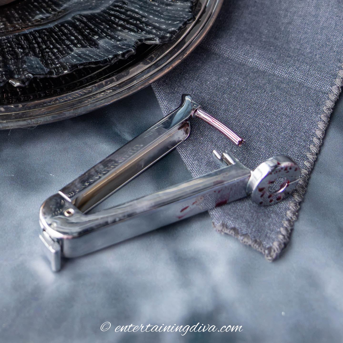 close up of a cherry pitter