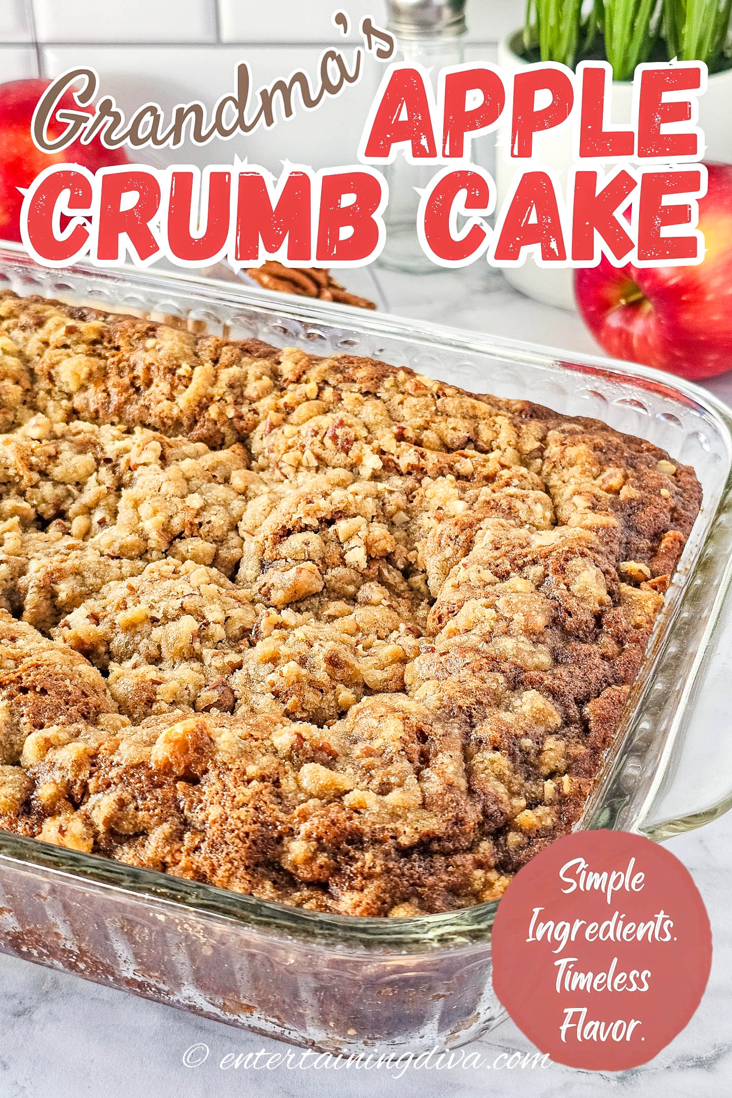 Grandma's apple crumb cake
