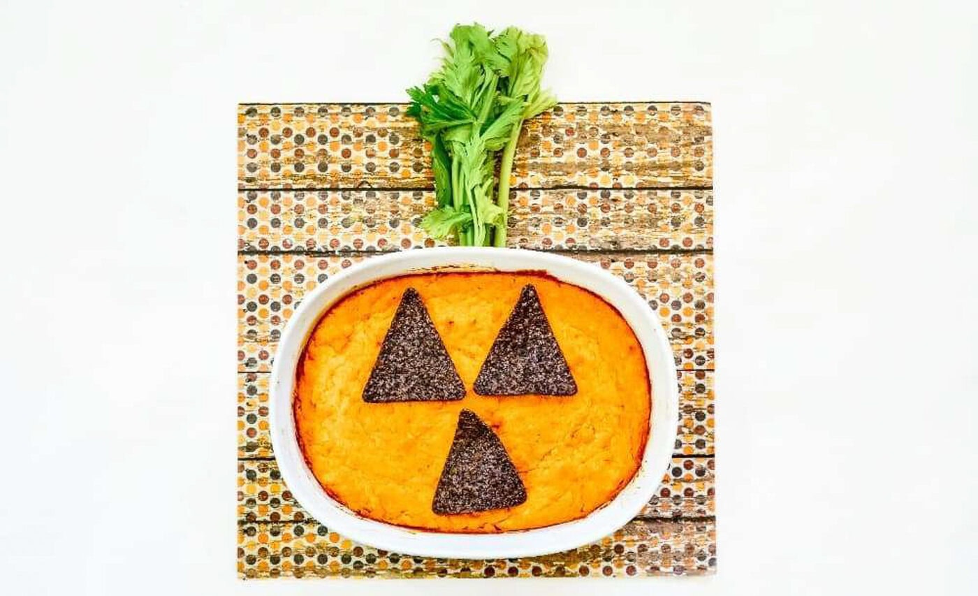 jack o lantern buffalo chicken dip