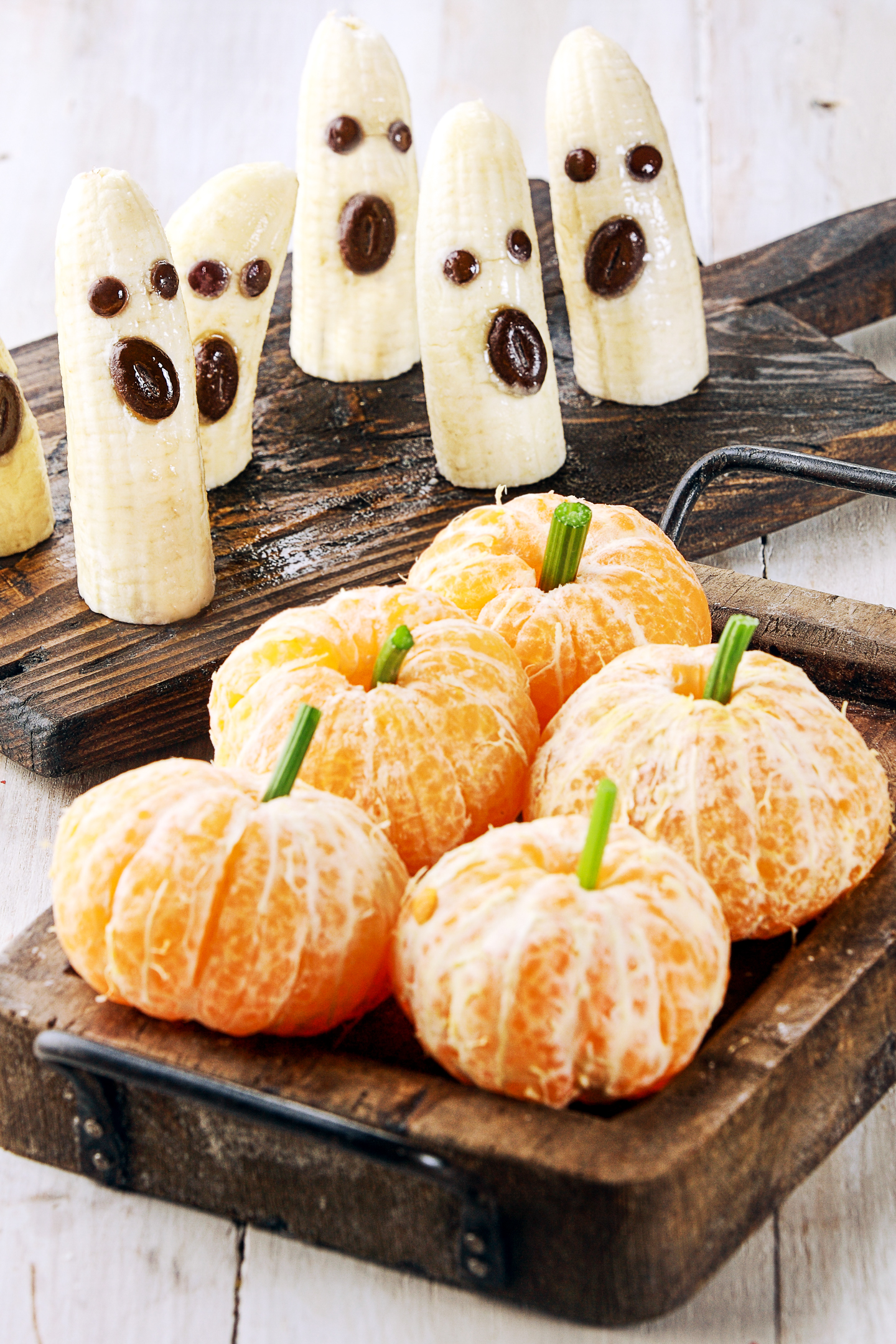 fruit pumpkins and ghosts