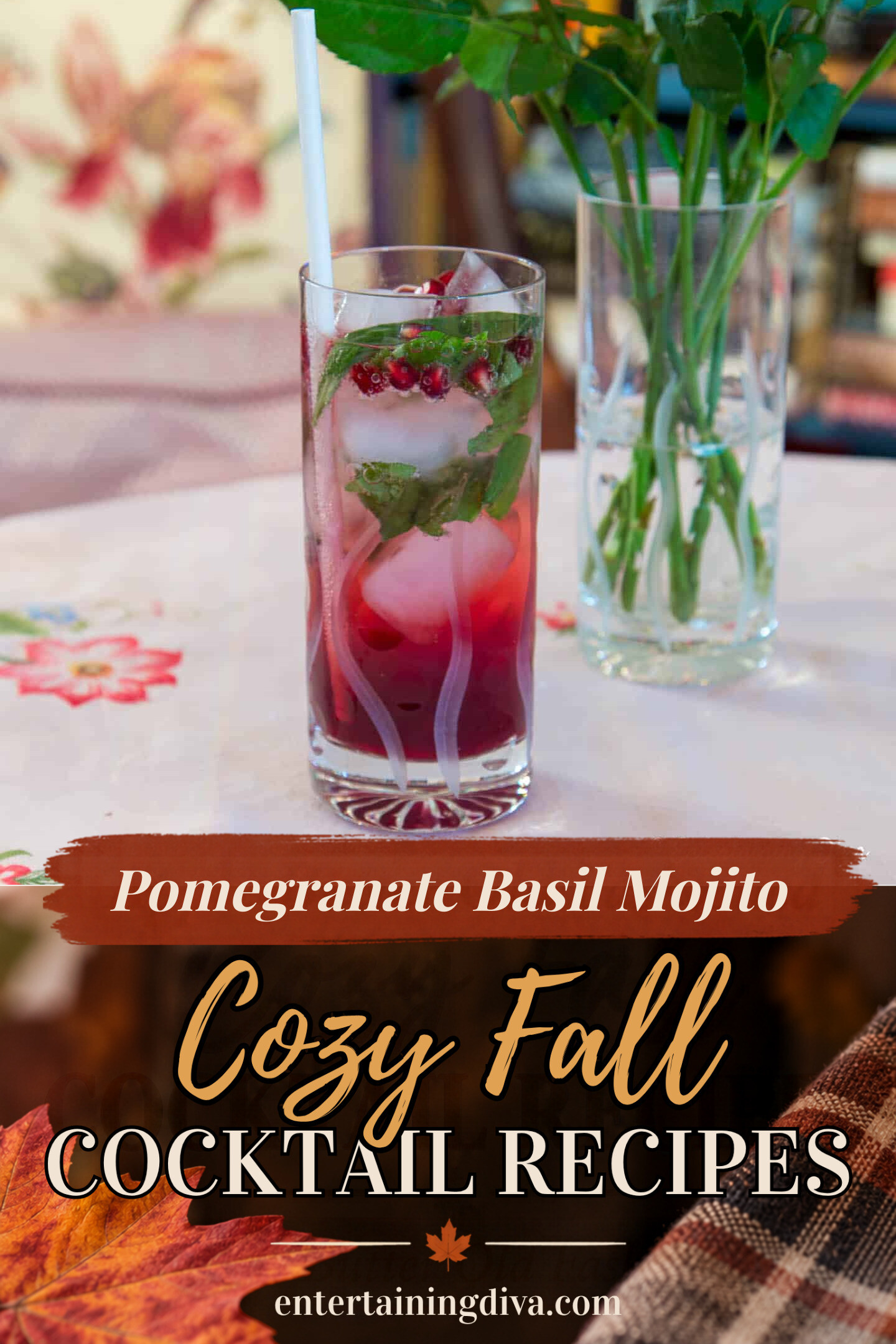pomegranate basil mojito