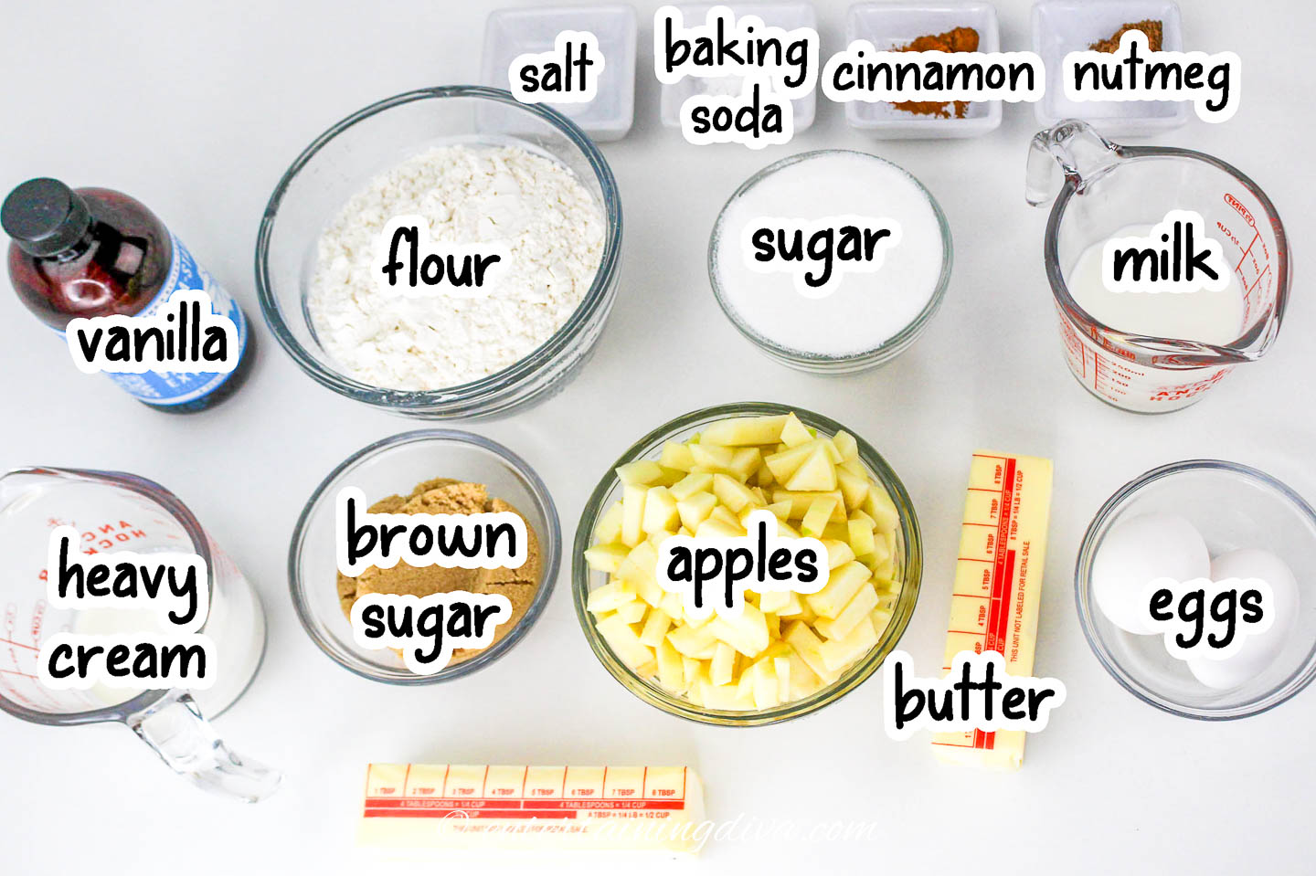 caramel apple sheet cake ingredients
