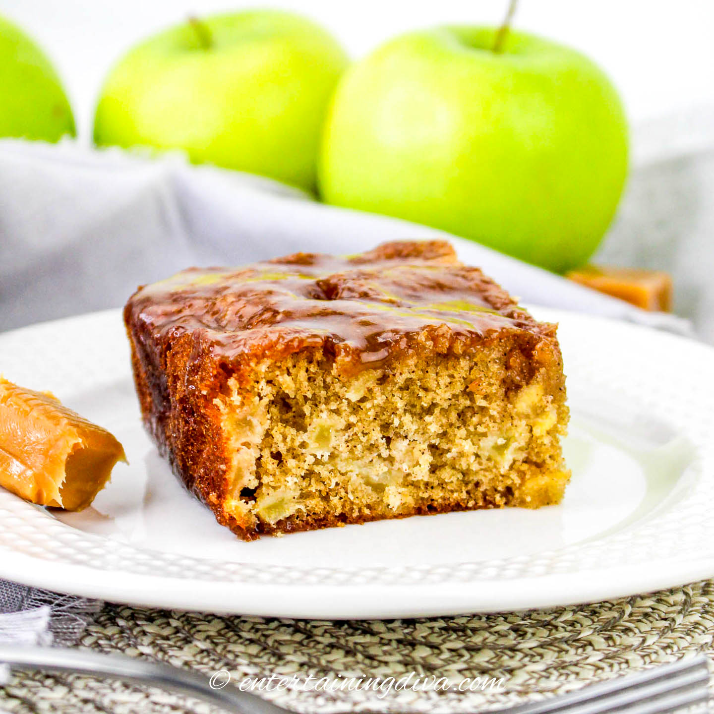 Caramel Apple Sheet Cake With Glaze