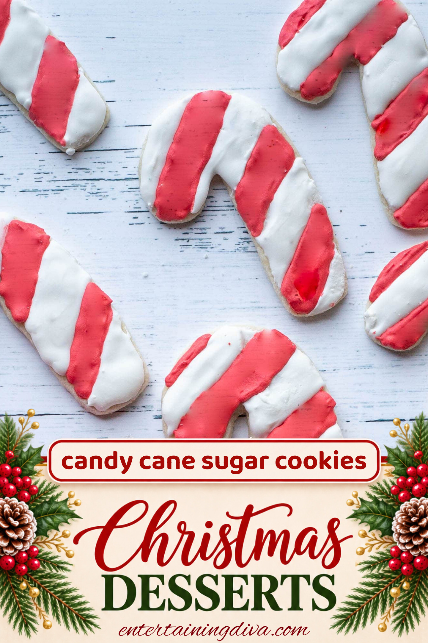 candy cane sugar cookies