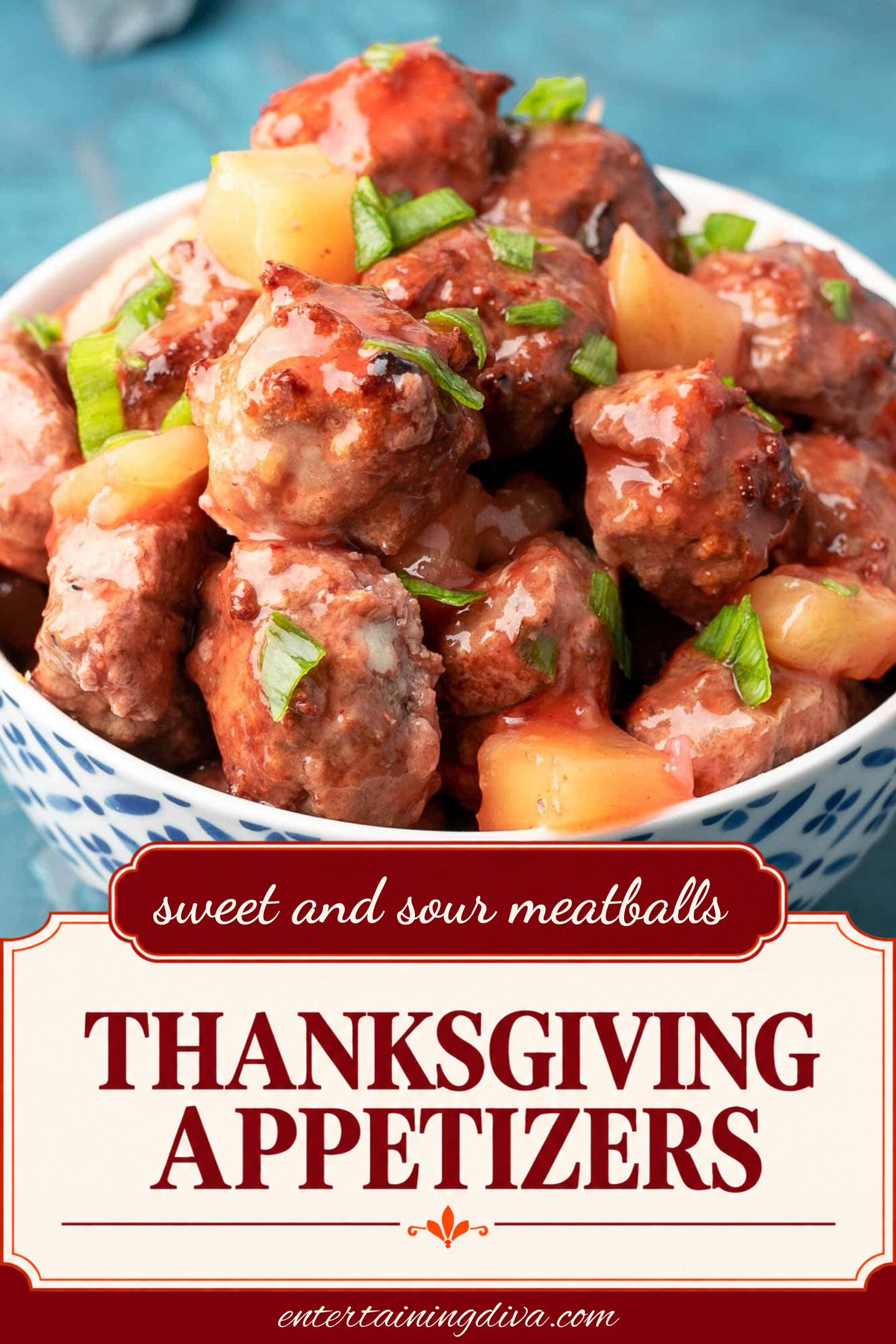 sweet and sour meatballs with pineapple in a bowl