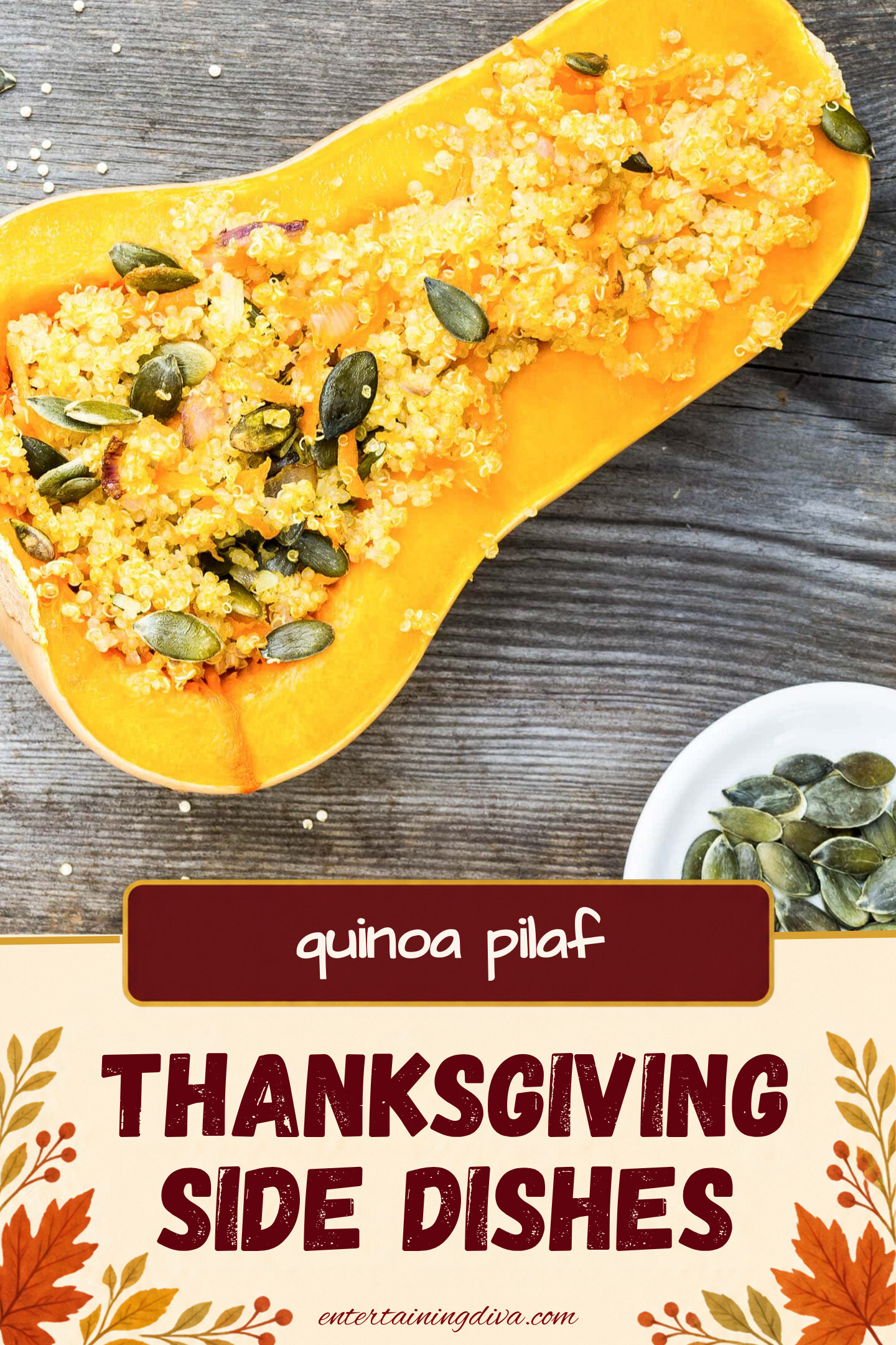 Close up of quinoa pilaf in a bowl